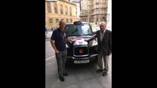 Veteran glider pilot Frank Ashleigh and Taxi Charity vice president Ian Parsons interviewed by Chris