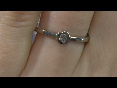 00631 - DR023 - Bezel Set Round Cut Engagement Ring