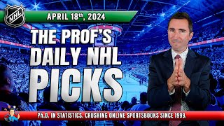 NHL DAILY PICKS  | PROFESSOR MJ'S PREDICTIONS FOR TONIGHT! (April 18th)! #nhlpickstoday