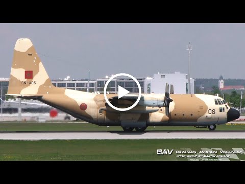 Lockheed KC-130H Hercules - Royal Maroccan Air Force CN-AOS - takeoff at Munich Airport
