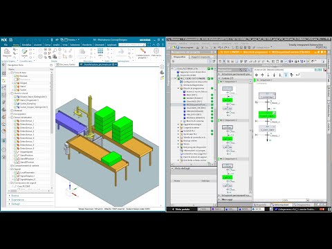 DEMO - Virtual commissioning pick and place Siemens NX MCD TiaPortal S7 1500 PLCSIM ADvanced