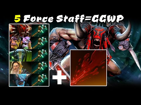 7.28C Dota 2 BLOODSEEKER whole team force staff play by GOODWIN. DOTA 2 FUN PLAY.