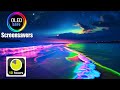 Neon Beach Screensaver 10 Hours 4K OLED Safe