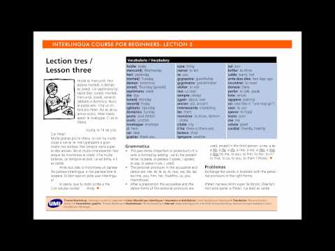 Lection 3 - Curso de Interlingua