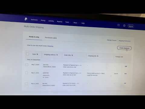 Part of a video titled How to ship packaged through PayPal using Multi-order Shipping