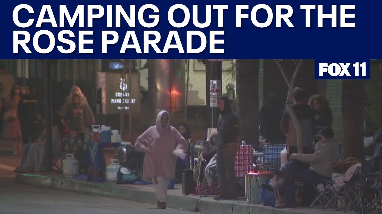 People begin camping out ahead of Rose Parade