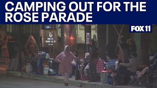 People begin camping out ahead of Rose Parade