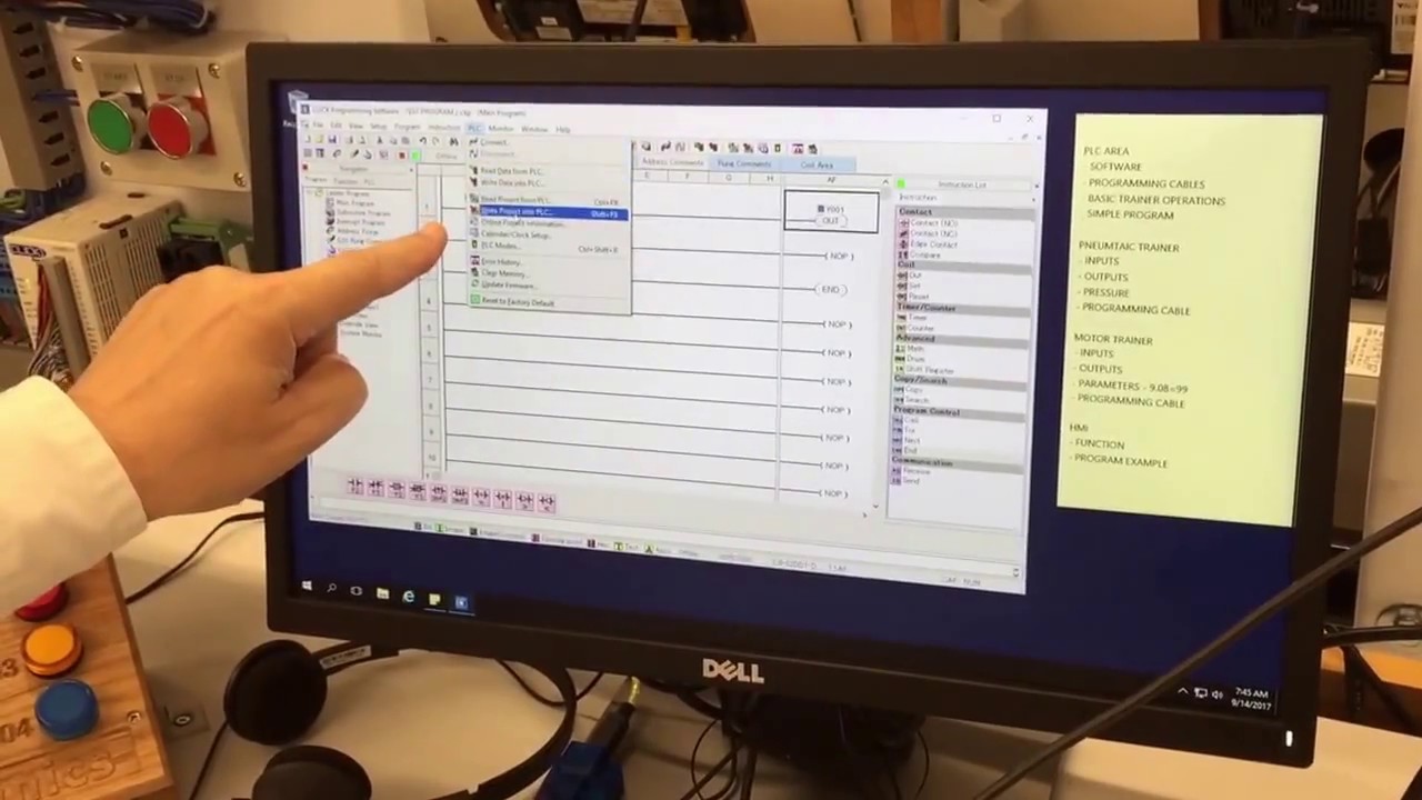 PLC pneumatic trainer overview