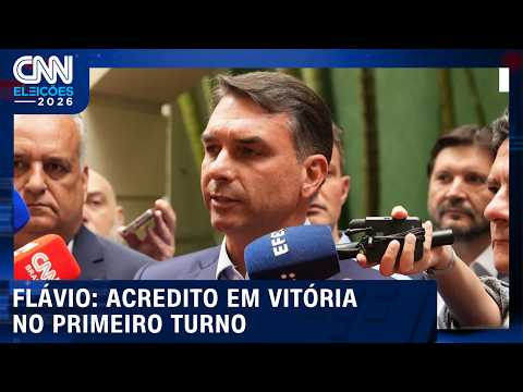 Flávio vota no Rio e diz que acredita em uma vitória no 1º turno | CNN ELEIÇÕES