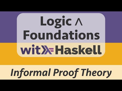 Logic & Foundations with Haskell: Logic 4 :: Informal Proof Theory