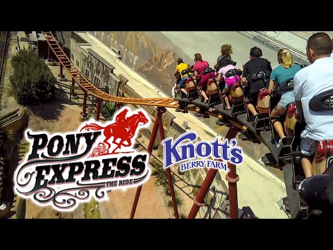 August 2019 Pony Express Roller Coaster On Ride HD POV Knott's Berry Farm