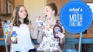 "What's in My Mouth" Challenge | Brooklyn and Bailey