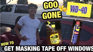 Goo Gone vs. WD-40. Remove Sticker Residue or Duct Tape from Car Window