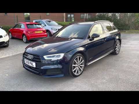 Approved Used Audi A3 Sportback Black Edition 1.5TFSI S-Tronic in Blue - OV18PNL - Motor Match Crewe