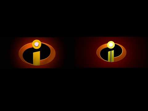 The Incredibles & Incredibles 2 Title Card Comparision