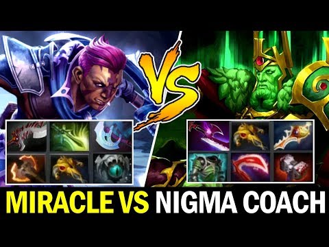 MIRACLE vs his Coach — 7 Items Anti Mage vs Rapier Wraith King Dota 2