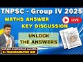 TNPSC Group IV 2025 Maths Answer Key Discussion Er THANGAMUTHU SIR