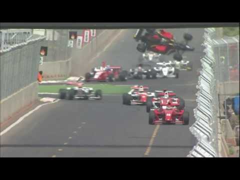 Horror Airborne-Crash - Formula 2 Teixeira Marrakech 2010