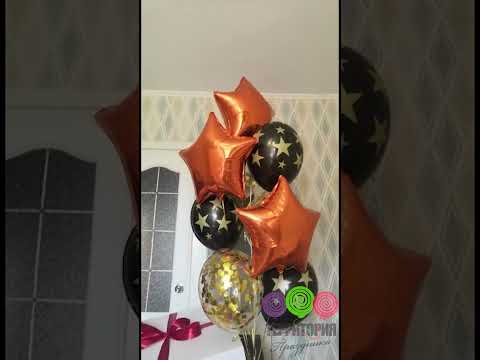 Коробка сюрприз с шарами №37