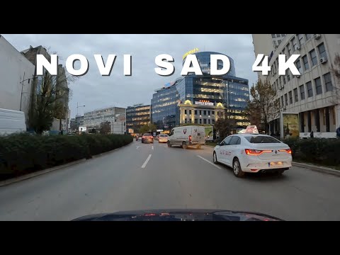 Driving in Novi Sad, Serbia - Downtown & Liberty Blvd. | 4K UHD