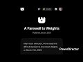 A Farewell Message To Weights GG 2023 2026