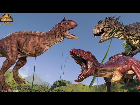 Fighting Dinosaurs #5 - INDORAPTOR VS  Carnotaurus / Ceratosaurus / Scorpios Rex  - Jurassic World