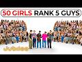 50 Girls Rank 5 Guys By Attractiveness
