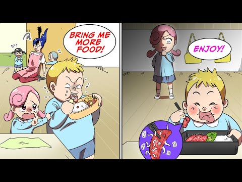 Dieser Junge aus meiner Klasse hat uns ständig Essen gestohlen, aber dann... [Manga Dub]
