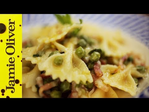 Pancetta, Pea & Mint Farfalle | Gennaro Contaldo