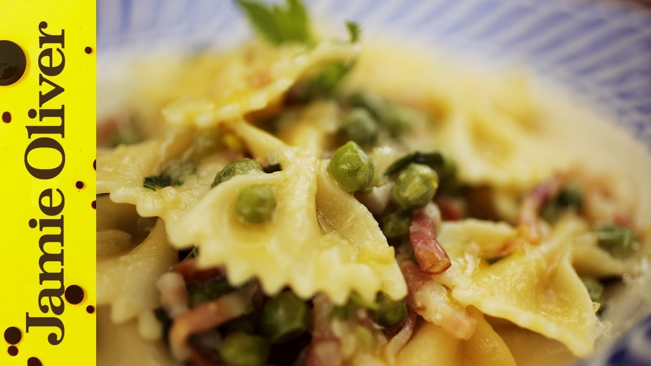 Pancetta, pea & mint farfalle: Gennaro Contaldo