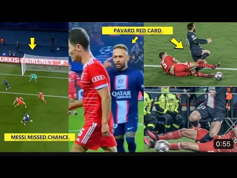 Messi Missed chance | Pavard Red card on Tackle messi 😨🔥🔥