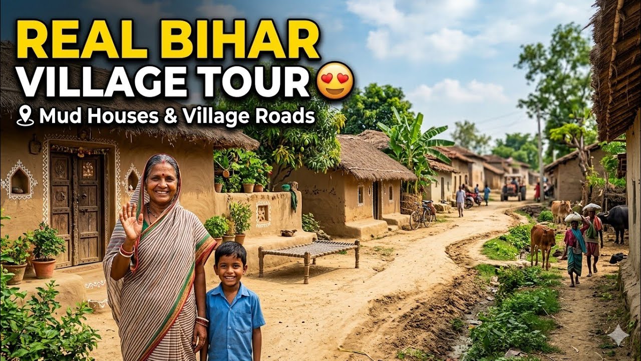  Real Bihar Village Tour 😍 | Mud Houses & Village Roads