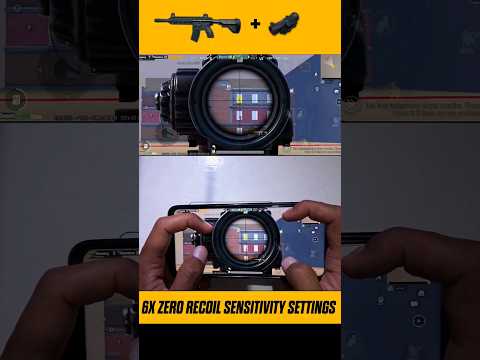 🔥6x zero Recoil sensitivity settings pubg mobile 6x No Recoil scoop settings Gyroscope #shorts