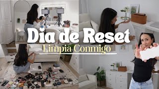 Día de RESET ✨🧺|Limpia conmigo mi CUARTO DE MAQUILLAJE 🫶🏻|Organizacion+Depuracion+Limpieza profunda.