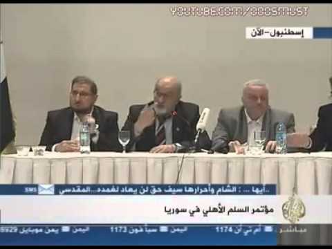 مشادة كلامية بين هيثم المالح والفنانة عزة البحرة في مؤتمر السلم الأهلي بإسطنبول