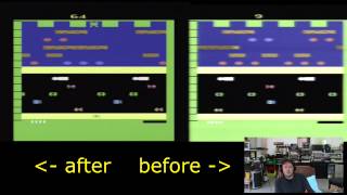 Atari 7800 PAL AV Mod with comparison game play