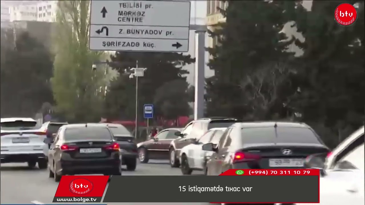 15 istiqamətdə tıxac var