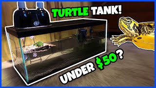 CHEAPEST WAY To Set Up A TURTLE TANK!