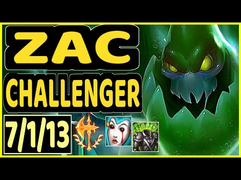 WHITEKNIGHT (ZAC) - 7/1/13 KDA TOP CHALLENGER GAMEPLAY - EUW