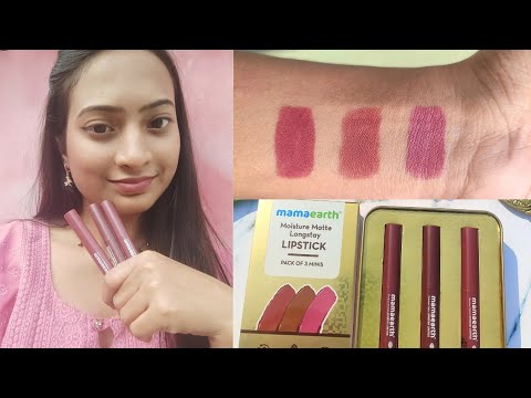 Mamaearth Moisture Matte Long Stay Lipstick Minis Gift Set - Nude Perfection Full Detailed Review❤️✨