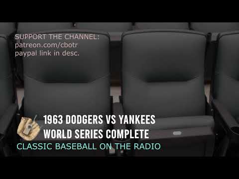 1963 WS Complete Games 1-4 Yankees vs Dodgers Megastream Longplay Baseball Radio