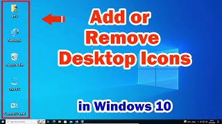 How to Add or Remove Desktop Icons in Windows 10 PC or Laptop - 2024