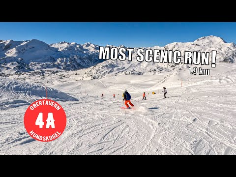 Obertauern’s Most Beautiful Ski Run – Piste 4A (red) from Hundskogel Lift | 1.9 km