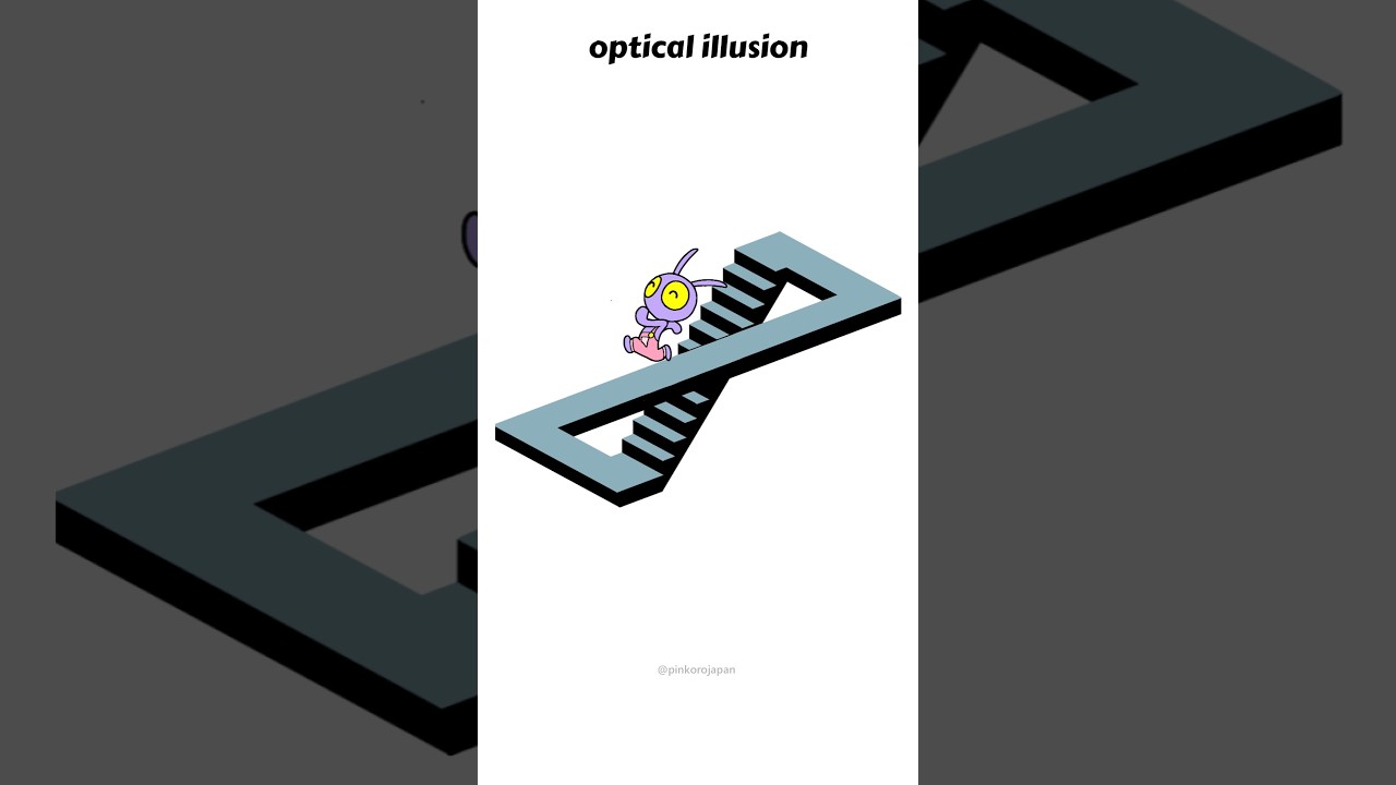 JAX: How is this possible?😱3D Trick Art😱Never Ending Stairs Optical Illusion Animation #3d #illusion