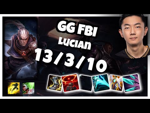 Lucian 11.1 Gameplay Challenger Replay Bot Lane - S11 (13/3/10) - NA