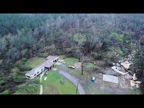 Greensboro/Sawyerville aerial Tornado damage 3/25/2021 (near State Route 14)