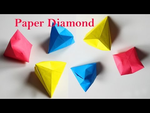 How To Make a Paper Diamond - Easy DIY Simple Origami Diamond Tutorial