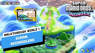 Super Mario Bros. Wonder - Scram, Skedaddlers Level Gameplay