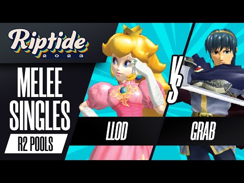 lloD (Peach) vs Grab (Marth) - Melee Singles Round 2 Pools - Riptide 2023