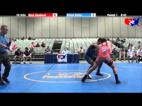 Rene Sandoval vs. Blaise Butler at 2013 Junior Nationals - FILA - FS